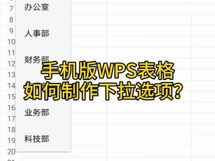 手机表格如何设置下拉选项@DOU+小助手