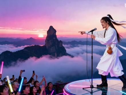 神仙居惊现“李白本白”?李白和他的朋友们邀浙宝们共赴一场跨越千年的“神仙K歌”!#浙江文旅 #神仙居 #浙江一定很美 #浙浙AI小剧场 #李白