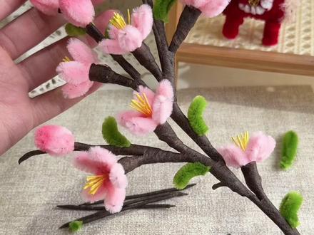 快动手做起来吧#扭扭棒桃花教程 #展示你的手工diy成果 #扭扭棒 #手工教程