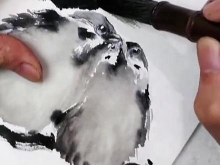 笔即三尺剑、#水墨画 #花鸟画 #水墨 #写意画 #水墨写意