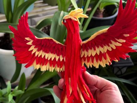 扭扭棒火凤凰手工摆件(详细教程) #创作灵感 #手办 #手工diy #原创 #抖加小助手