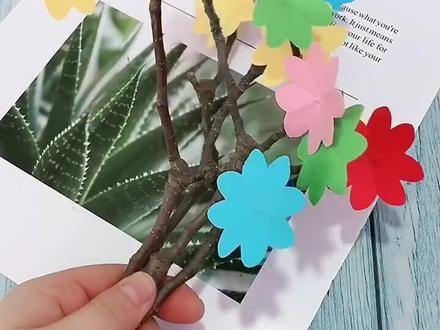 随手一捡,树枝变成宝贝😄#折纸 #手艺人 #上热门