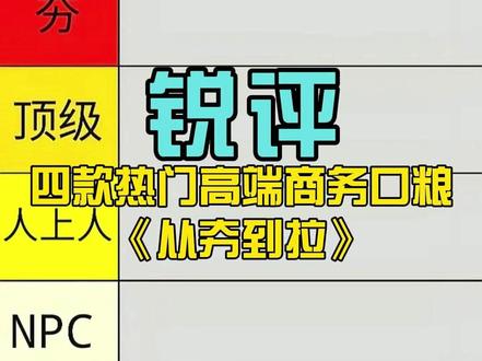 锐评四款热门高端商务商务口粮从夯到拉 #从夯到拉 #口粮 #吸烟有害健康 #黄鹤楼1916