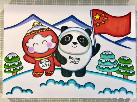 一起来认识可爱的冰墩墩和雪容融吧!
#冬奥会 #主题画#马克笔儿童画 #马克笔绘画 #一起学画画