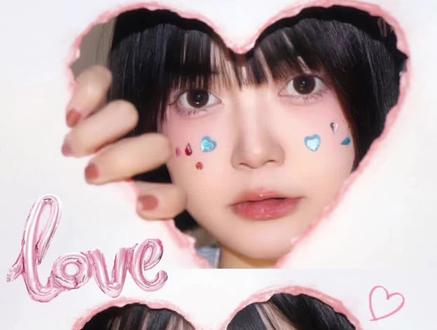 #p图教程 #爱心撕纸 #拍照 钻石💎贴纸什么时候拍都不过时!后附修图教程!赶紧冲