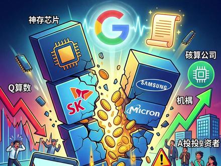 谷歌一项新技术,为何让全球存储芯片巨头一夜蒸发近千亿美元? #谷歌 #存储 #芯片 #AI #投资有风险理财需谨慎