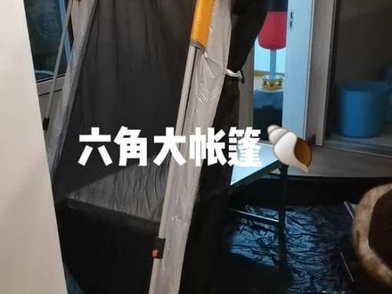 六角大帐篷到手,对角3.3M,高2M,容纳5-8人,能装得下星辰大海👏#露营 #亲子