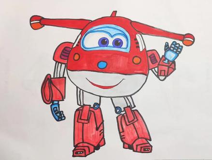 儿童画卡通画 传递善良、勇敢、欢乐和友爱 教你画超级飞侠乐迪