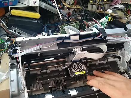 讲解爱普生针式打印机工作原理,常见故障维修,打印全白维修