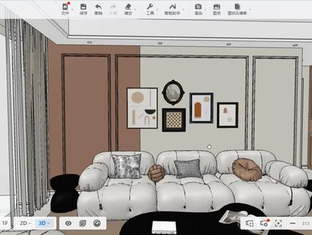 在酷家乐里奶油风拼色背景墙这样绘制#酷家乐学习#酷家乐教程 #酷家乐会员vip