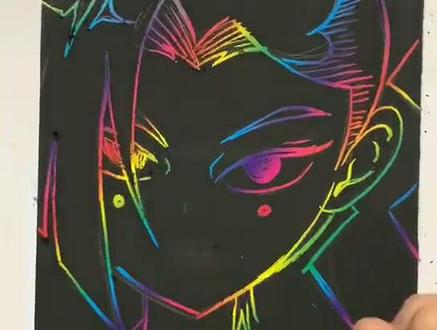 我妈让我画五颜六色的梅花十三#画画 @抖音小助手