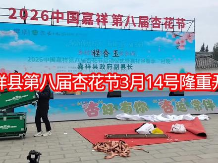 美丽乡村行,嘉祥县第八届杏花节隆重开幕