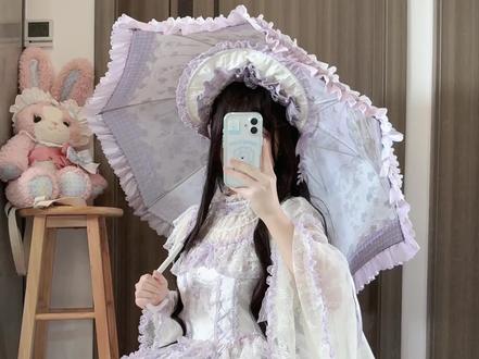 紫藤庭院姬袖op上身测评 #紫藤庭院 #花与珍珠匣 #吃我一波lolita安利 #lolita