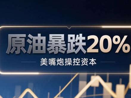 原油暴跌20%!美“嘴炮”操控全球资本,这局太狠