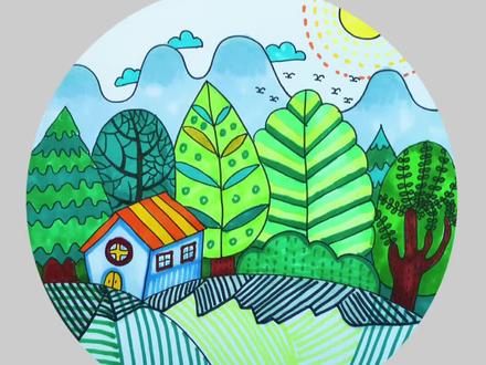 古诗配画《鹿柴》唐.王维#简笔画 #手抄报 #简笔画教程 #少儿美术 #想画就画 #鹿柴#古诗配画#古风#抖音小助手@DOU+小助手