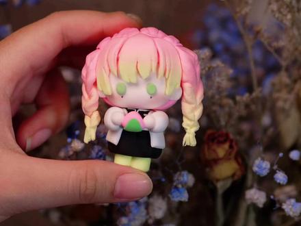 诶?要来块樱饼吗?#超轻粘土手工#鬼灭之刃 #甘露寺蜜璃