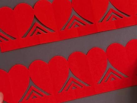 写数字2剪心连心窗花,非常简单,快来试试吧!#亲子手工 #手工剪纸#心连心窗花