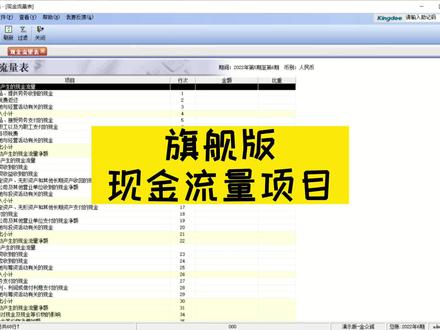 金蝶旗舰版—指定现金流量项目的三种操作方法。#财务 #会计 #金蝶