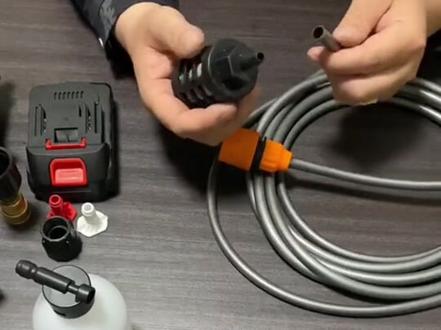 高压水枪安装教程来啦!#打农药神器 #洗车机 #洗车神器 #浇花神器