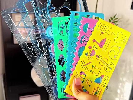 既能画手抄报又能画数学图形的#万花尺七件套 孩子都画的停不下来啦!#万花尺 #多功能绘画尺 #绘画尺 #手抄报作业