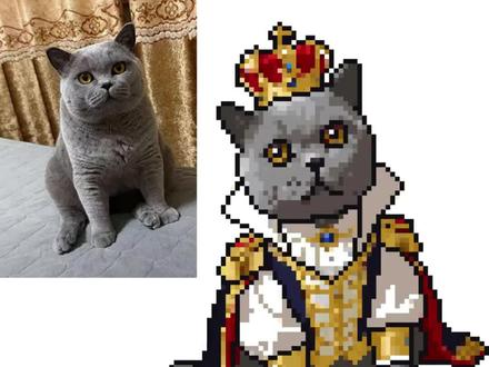 猫猫艺术图纸来了 #我染上了拼豆 #宠物定制 #像素画 #拼豆图纸