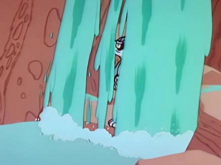 兔八哥在瀑布下洗澡,不曾却停水了#动漫#动漫解说#老动画#经典动漫#怀旧动漫