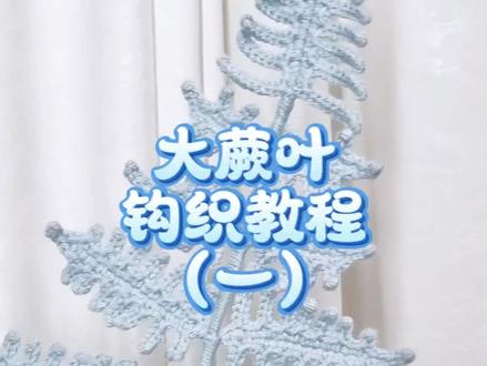 大蕨叶钩织教程(一)#针织花朵手工教程 #创作者中心 #创作灵感 #钩织教程 #diy手工