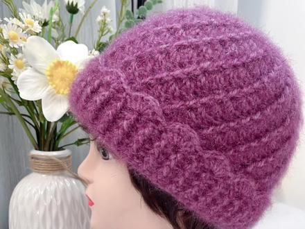 外婆帽教程一#钩针教程 #松鼠绒帽子教程 #针织毛线帽