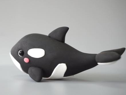 DIY虎鲸【海洋动物粘土手工教程】 #粘土 #手工diy #黏土手工 #亲子手工 #手工制作 #动物 #海洋