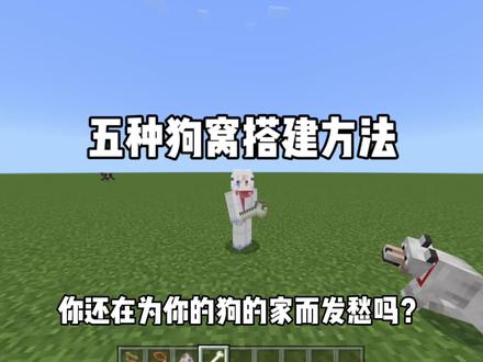 我的世界:五种狗窝的搭建方法,快学起来!#我的世界