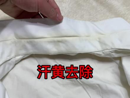 白衬衣领子发黄洗不掉,教你在家清洗小妙招,洗完后衣服白白净净 #汗黄 #污渍轻松去除 #发黄 #清洁