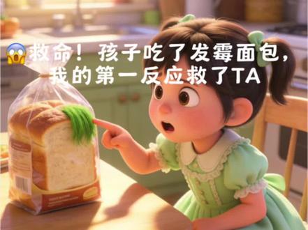 ⚠️所有家长注意!孩子误食霉变食物,这4步能救命!#宝妈必看 #食物中毒急救 #育儿干货 #食品安全 #发霉面包