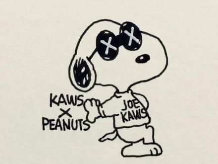 #kaws #潮牌 #手绘 (画一个史努比潮牌款