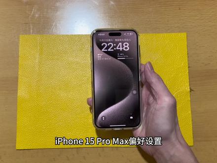 iPhone 15 Pro Max偏好设置