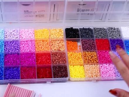 完整版的拼豆豆教程来啦,拼出来的噜噜太可爱了吧! #拼豆豆 #手工diy #拼图玩具 #美销宝 #噜噜