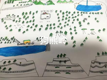 自己用两天两夜画出来的狗熊岭平面图