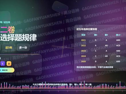 全国二卷选择题有什么规律?今天跟着我一起来分析#高考数学 #高考真题 #数学技巧#高中数学 #抖音精选高考应援联盟 #2026高考