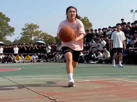 练了好久,能不能得到你的一句打气?!#街头女生扣篮秀-做同款 #即梦AI #AI分身戏精大赛 #我的AI分身杀疯了