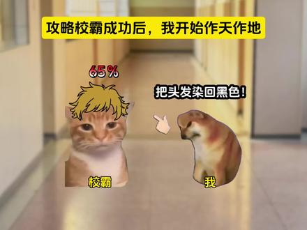 拿下校霸后,我开始作天作地 #猫猫剧场#猫meme#搞笑#言情