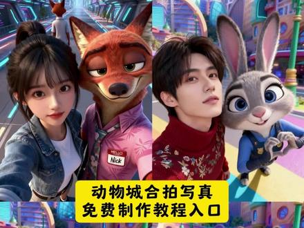 疯狂动物城合照ai教程入口来了 看完电影在动物城门口来一张合照,这也太可爱了吧#即梦ai#ai动物城合拍#和朱迪狐尼克合影我先拍了 疯狂动物城2#动物城合拍ai教程 #疯狂动物城合照教程 动物城萌宠合照我先用了 动物城合拍照片教程 动物城合拍特效教程 疯狂动物城尼克动物城合拍教程 疯狂动物城ai合照 疯狂动物城ai合照教程 狐尼克和兔朱迪图片 朱迪尼克cosplay 狐尼克和兔朱迪情侣拍照
