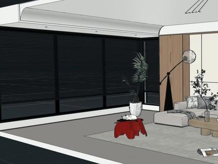 在酷家乐中如何制作这样的灯带圆弧吊顶呢?这个硬装小技巧要记牢!#线型灯 #无主灯设计