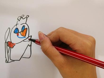 简笔画蜜雪冰城标志,一年级VS六年级大PK #手绘 #画渣本渣 #简笔画 #水水更健康 #画渣日常 #绘画