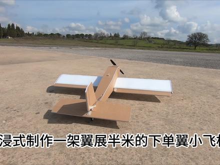沉浸式diy迷你下单翼飞机 #航模 #固定翼航模 #制作飞机 ##