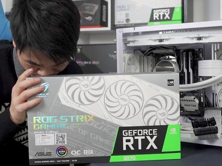 RTX3070 白猛禽 香喷喷的显卡#diy电脑 #显卡 #毛子电脑