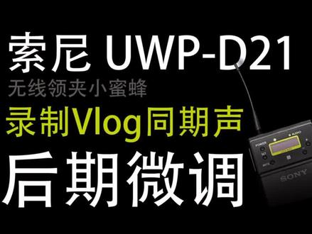 索尼UWP-D21无线领夹小蜜蜂录制vlog同期声后期微调#UWP-D21#小蜜蜂