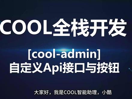 09、【cool-admin】自定义Api接口与按钮 #后台管理系统 #全栈开发 #vue3 #nodejs