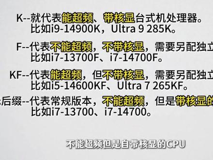 英特尔ultra系列CPU命名规则一看就懂#cpu #英特尔 #科普知识 #diy电脑 #电脑小技巧