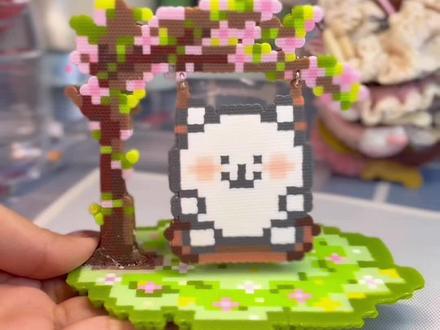 闺蜜这次你真的能学会了 #拼豆还能这么玩 #我在抖音玩拼豆 #展示你的手工diy成果 #我做的春日限定手工 #立体拼豆