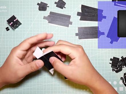 纸模《我的世界》变异末影人制作过程,帅呆了!