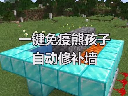 #我的世界 会自动修补的墙你见过吗?快来村庄里试试吧~@抖音游戏中心